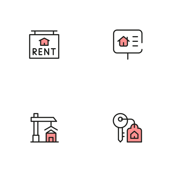 Custom real-estate icon set